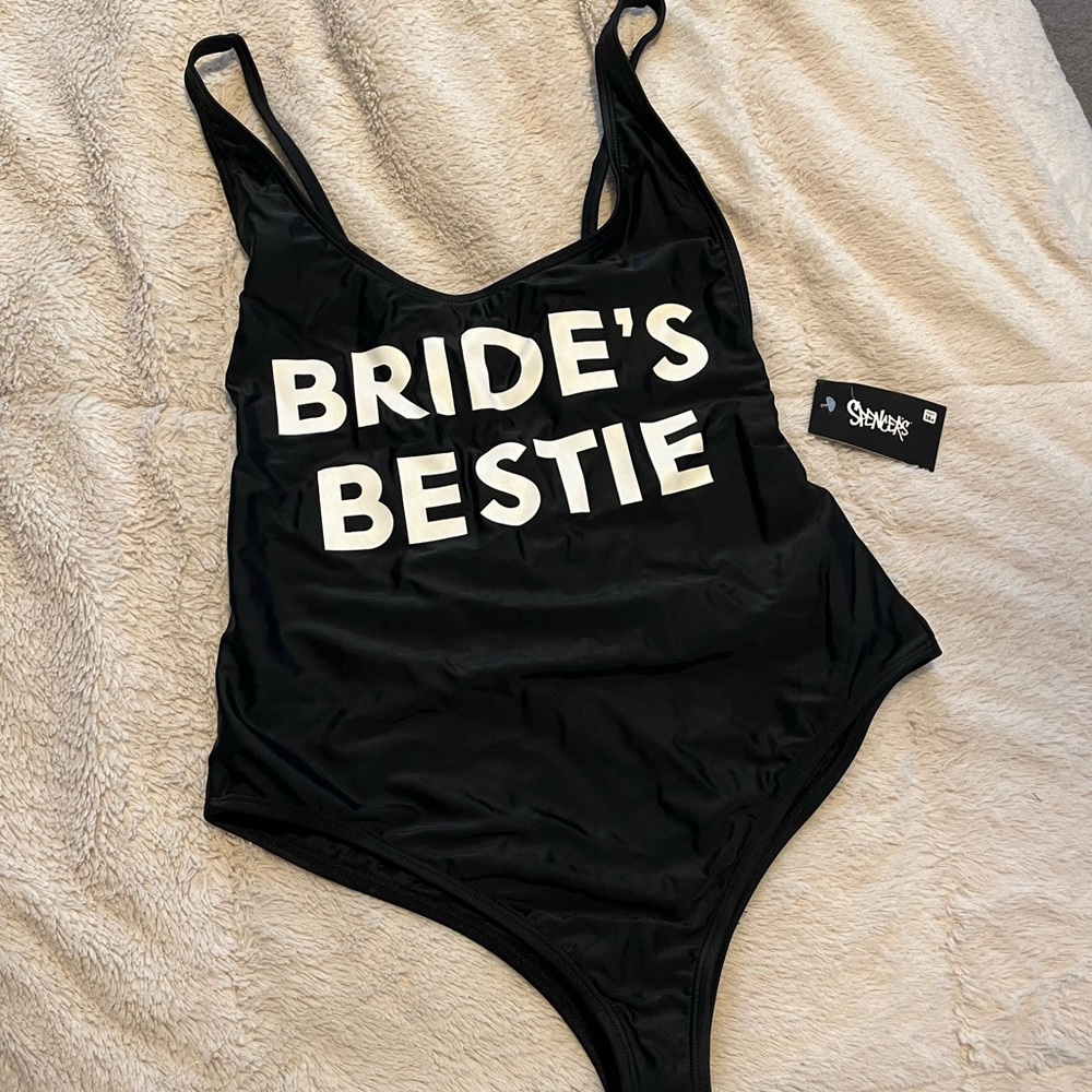 Two NWT ‘Brides Bestie’ swimsuit Sz.Larges